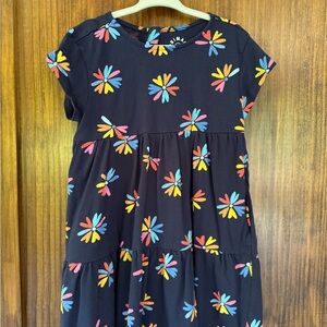 Primary Blue Flutter Sleeve Casual Sundress